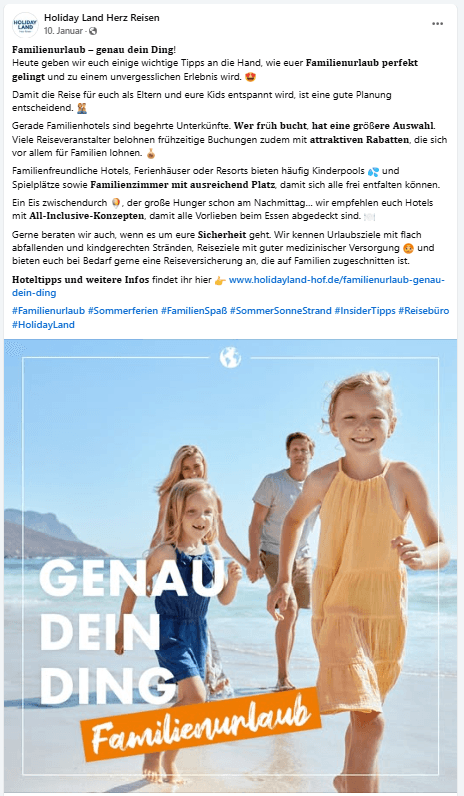 Beispiel Facebook-Post 2 Facebook Post 2